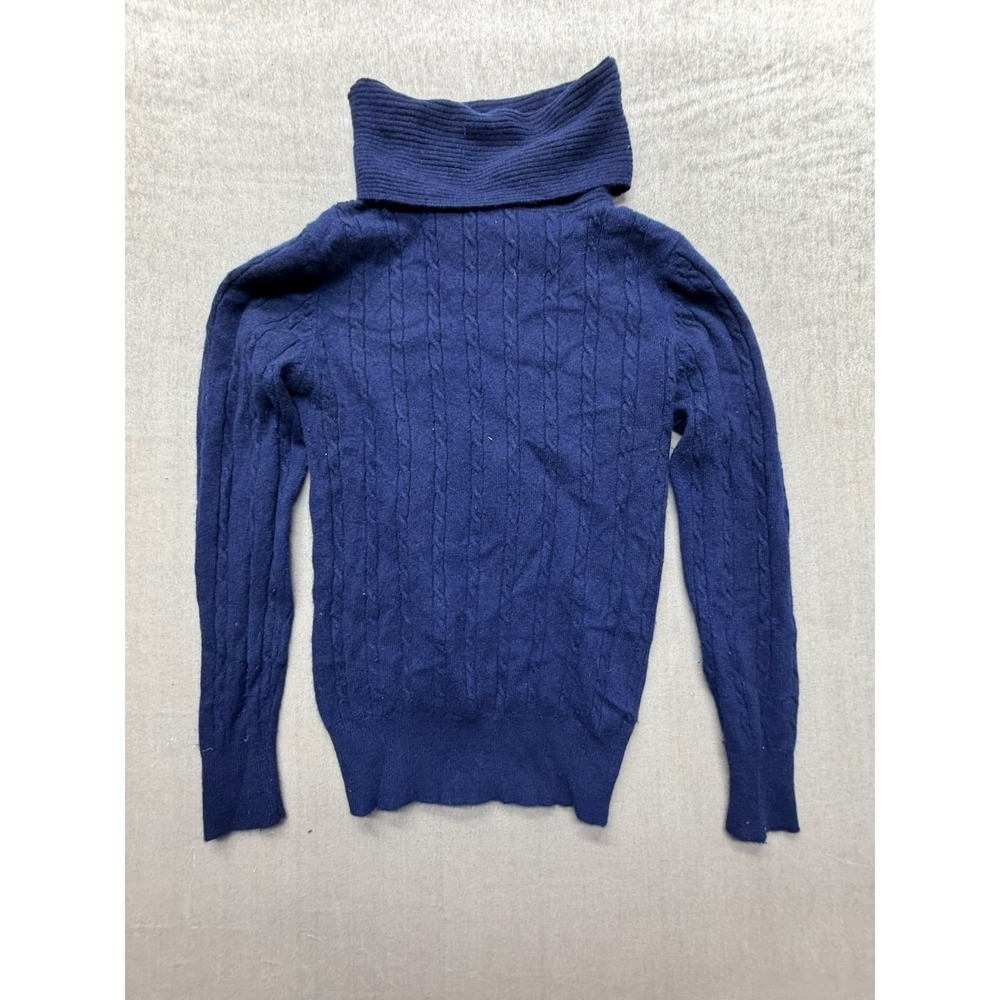Vintage Bloomingdales Sutton Sweater 100% Cashmere Blue Size Small‎ turtleneck